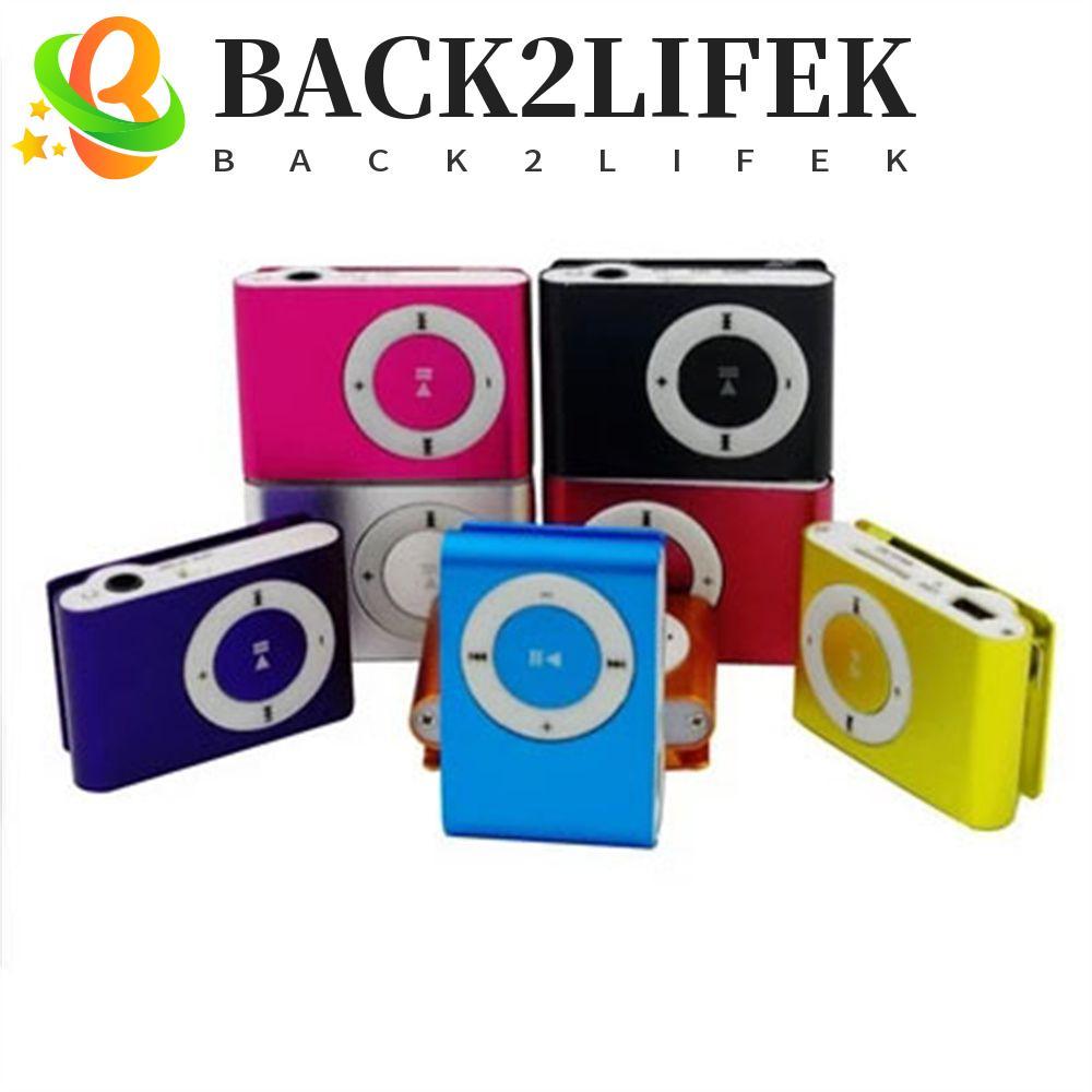 BACK2LIFEK Clip MP3 Fashion Portable Media Player Walkman Metal Mirror Sport MP3