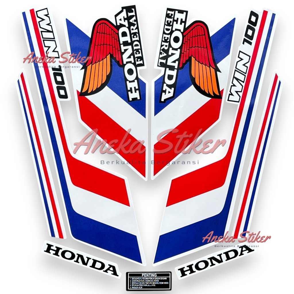 สติ๊กเกอร์ Striping สําหรับ Win 100 Win100 Federal White Custom Fullset