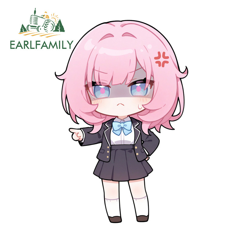 EARLFAMILY Cyrene HSR สติกเกอร์รถ Creative Occlusion Scratch Campervan ตู้เย็นไฟฟ้า-จักรยานรถ JDM De