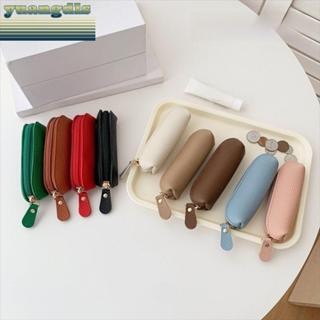 YUANG กระเป๋าสตางค์ขนาดเล็กสำหรับผู้หญิง ทำจากหนังแท้ ดีไซน์…