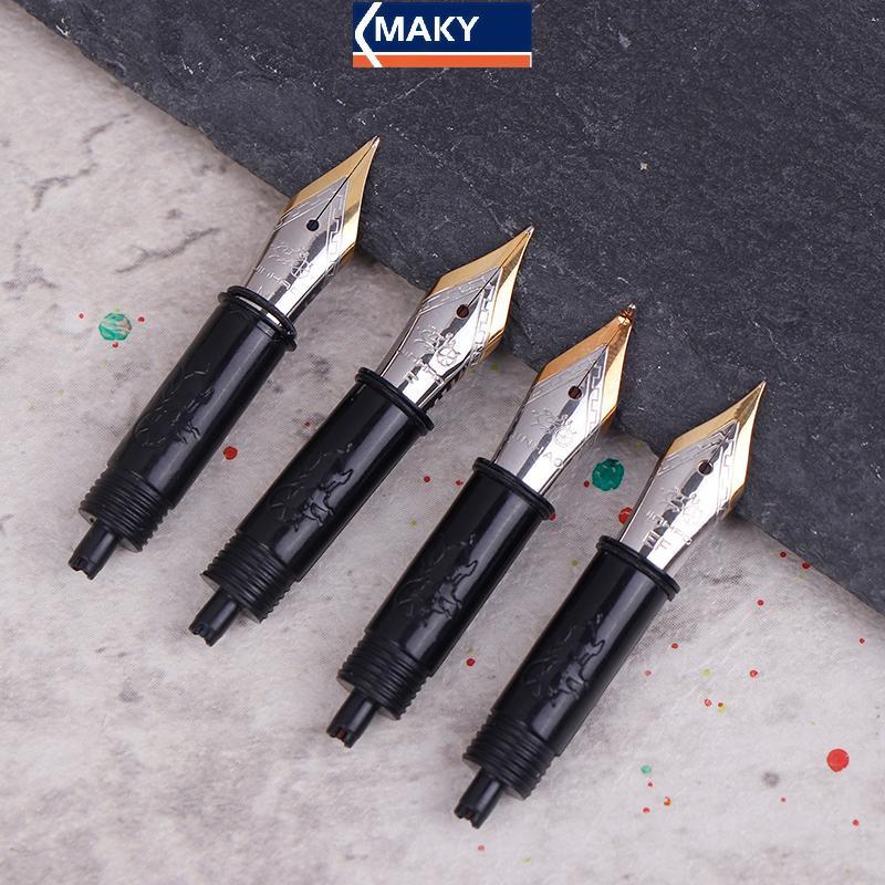 MAKY 1 ชิ้น จินห่าว #5 Fountain ปากกา Nibs เปลี่ยนโลหะ EF/F/M สําหรับ 82 88 95 100 Mini ปากกาโรงเรีย