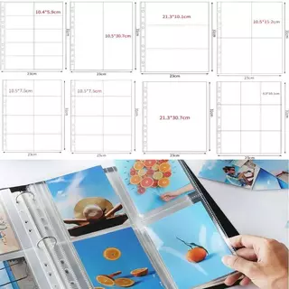 Meatherstore อัลบั้มภาพเติมหน้า, โปร่งใสหลายกระเป๋า A4 Kpop Photocard Binder, PP DIY Photo Album Sleeves