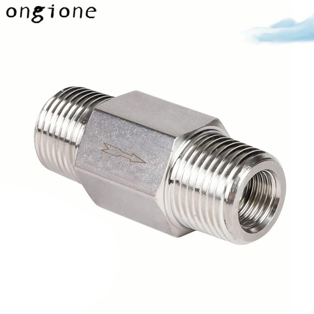 วาล์วทางเดียว ONGIONE, วาล์วตรวจสอบเงินสแตนเลส 304, ไม่กลับ 1/4 นิ้ว NPT ชายกับชายด้ายไม่กลับวาล์วน้