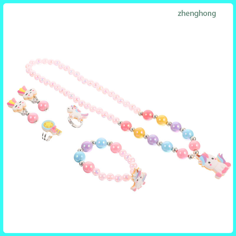 เครื่องประดับสาวน้อยสําหรับเด็กลูกปัดสาว Jewellery สร้อยคอ 1.1X2.5X24CM zhenghong