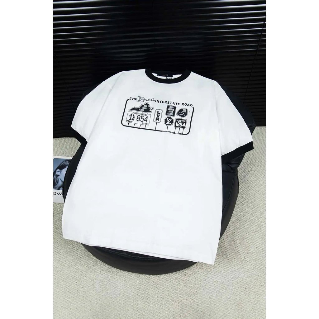 แอลแอลแอล#V2026星经典圆领短袖T恤男女款重磅运动风简约户外气质logo印花 6AT8