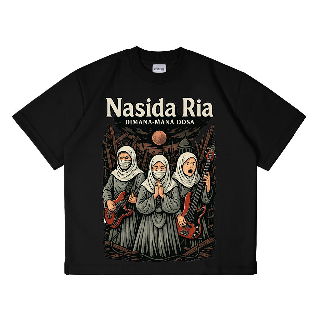 Nasida Ria Anywhere Distro เสื้อยืด Unisex Streetwear | เสื้อยืดล้อเลียนสตรีทท็อปส์