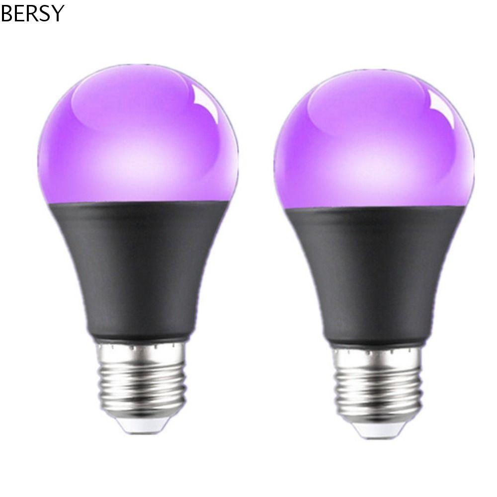 BERSY UV Purple Bulb, 360 Glow Aluminium Purple Black Light Bulb, Floodlight 10W 85-265V E26/E27 เกล