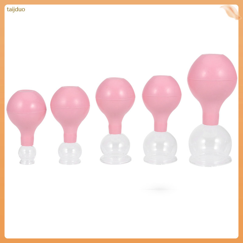 5 SET Body Massage Rubber and Glass Cupping Cups Body Cupping Care ( ) taijduo