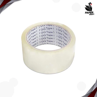 QQ TAPE (คิวคิว เทป) เทปใส เทปขุ่น เทปปิดกล่อง ขนาด 100 หลา หนา 40 / 45 / 47 ไมครอน ( 1 ม้วน )