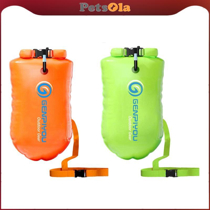 [PETSOLA] อุปกรณ์เสริมลอยน้ำ inflatable swim buoy สีส้ม สำหรับว่ายน้ำ พายเรือคายัค และทำกิจกรรมกลางแ