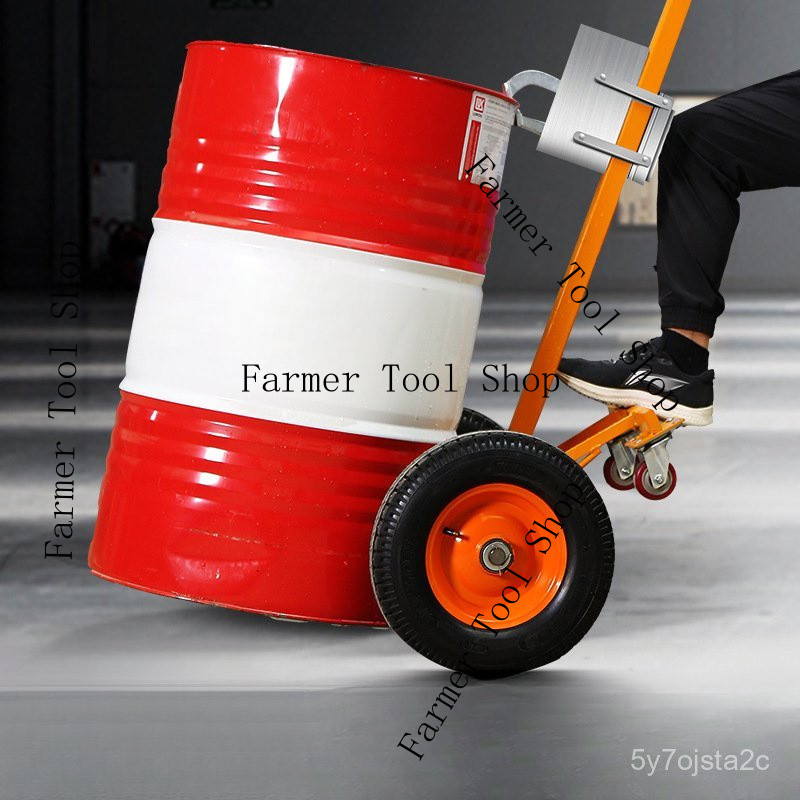 ถังน้ำมัน รถเข็นมือ 200 ลิตร แบบแมนนวล มีพวย แบบเข็นมือ พลาสติก ถัง ถังเหล็ก เครื่องดึงถังน้ำมัน รถเ