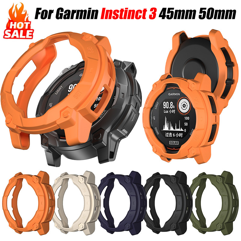 เคส TPU สําหรับ Garmin Instinct 3 45 มม. 50 มม.Hollow Out เปลือกกันชนสําหรับ Garmin Instinct 3 ฝาครอ