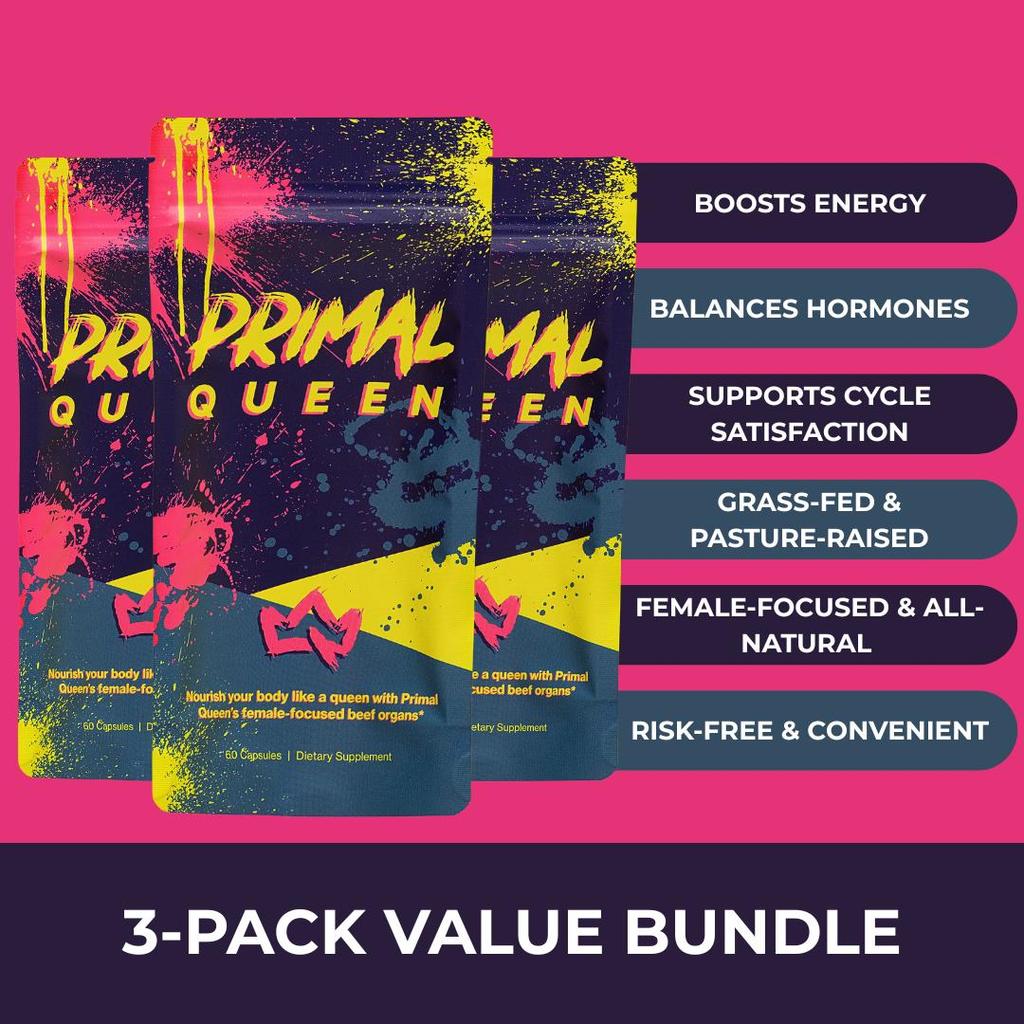 Primal Queen Beef Organ Superfood - 90 Day Refill (3 แพ็ค)