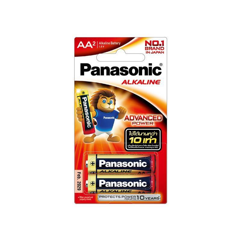 ถ่านอัลคาไลน์ LR6T/2B AA (แพ็ค 2 ก้อน) Panasonic
