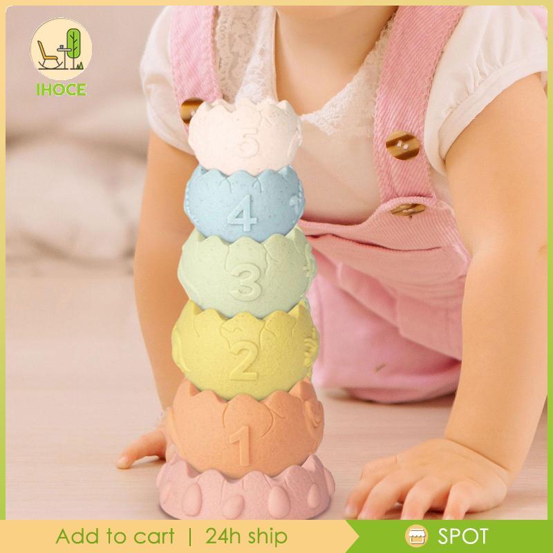 [Ihoce] Montessori Toy Stacking Cups Game Training Toy Blocks Stack Interactive Toy