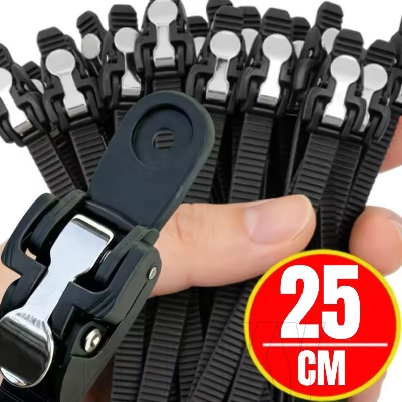 4-1ชิ้น25เซนติเมตรหนักจับล็อคสายรัด-รถจักรยานยนต์ผูกลงสายรัด-ปรับ,อเนกประสงค์-วงล้อผูกหัวเข็มขัด-ยางโลหะหัวเข็มขัด-สําหรับตั้งแคมป์,เฟอร์นิ