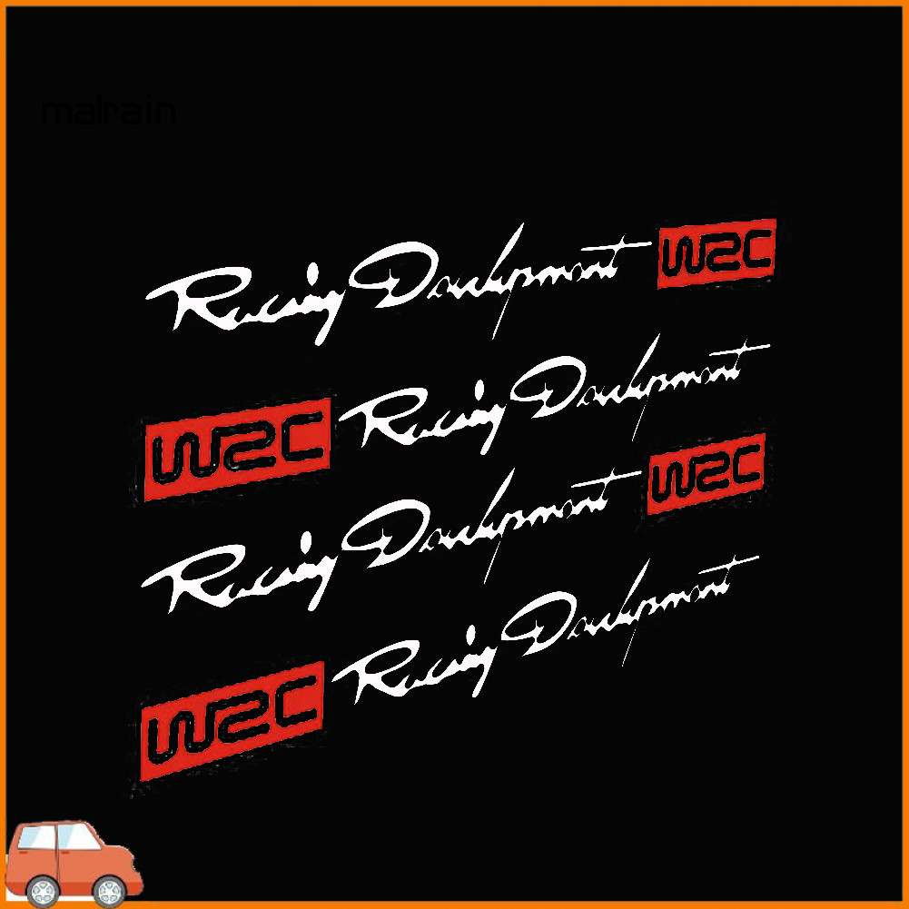 [Ma] 4 ชิ้นแฟชั่นแข่งรถการพัฒนา WRC มือจับประตูรถยนต์สติ๊กเกอร์ตกแต่งสติ๊กเกอร์
