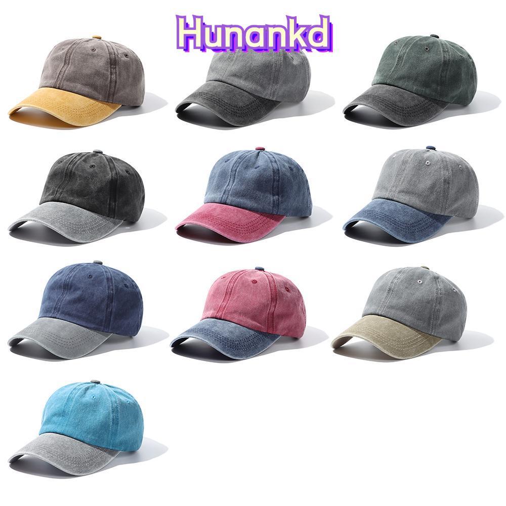 HUAN Distressed Faded Caps Sports Adjustable Vintage WASHED DENIM Cap