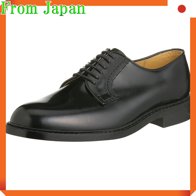 Haruta Men's Leather Lace-Up Plain Toe Shoes 3E in Black - Model 711