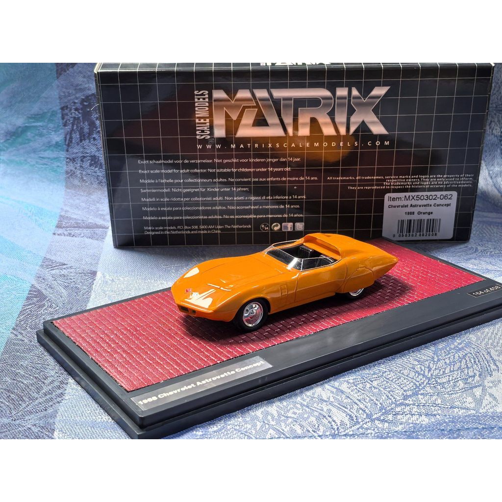 1/43 Matrix Chevrolet Astrovette Corvette รถ Corvette รุ่น 1968 Chevrolet Corvette Concept รถรุ่น Ra