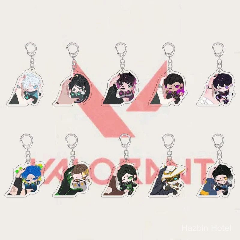 ยอดนิยมสนุก Valorant พวงกุญแจ Ett Sova Cypher Man อะคริลิค Key Chain สําหรับอุปกรณ์เสริมจี้พวงกุญแจเ