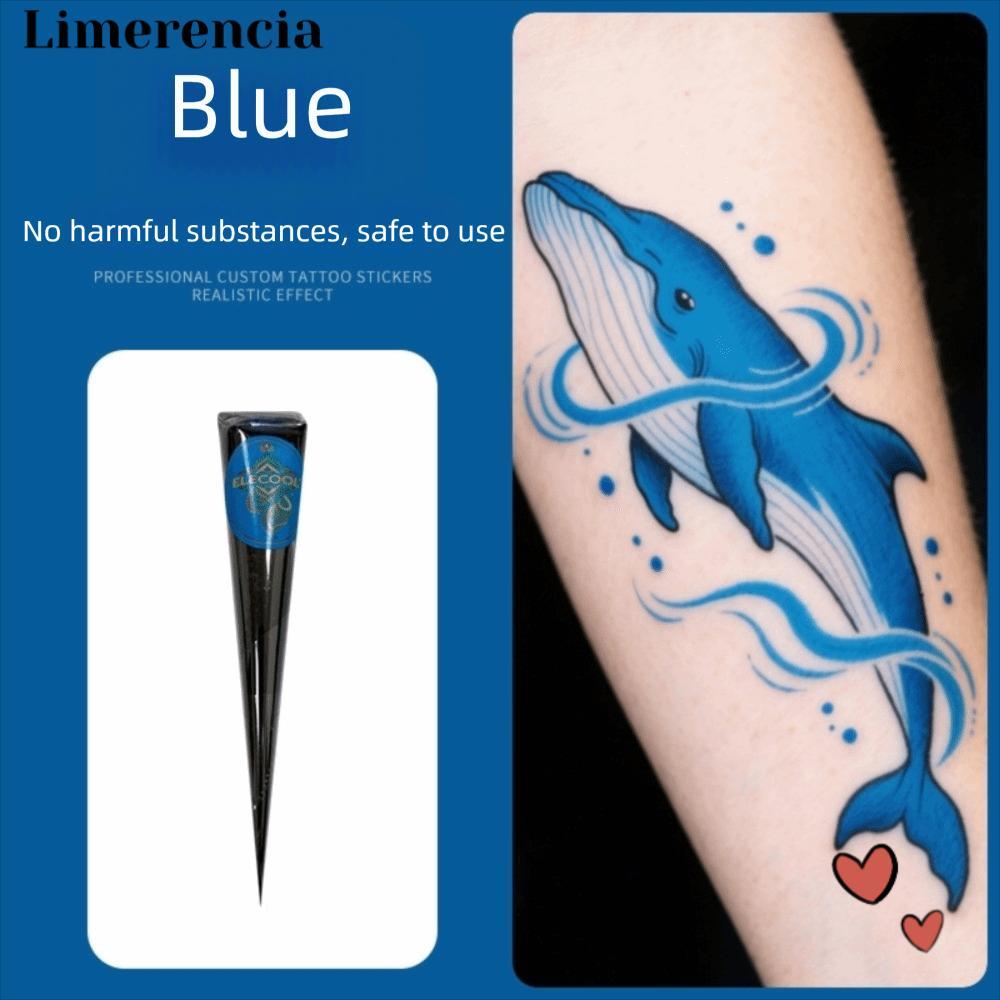 LIMERENCIA Henna Tattoo Cream, Easy-To-Useชั่วคราว Henna Paste Cone, Henna Cream Black Brown กึ่งถาว