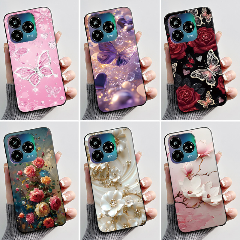 เคสสําหรับ ZTE Nubia V60 Design / Axon 60 Lite / Blade V60 Design / V60 Vita Casing แฟชั่นดอกไม้ซิลิโคนอ่อนนุ่มเยลลี่เคสโทรศัพท์