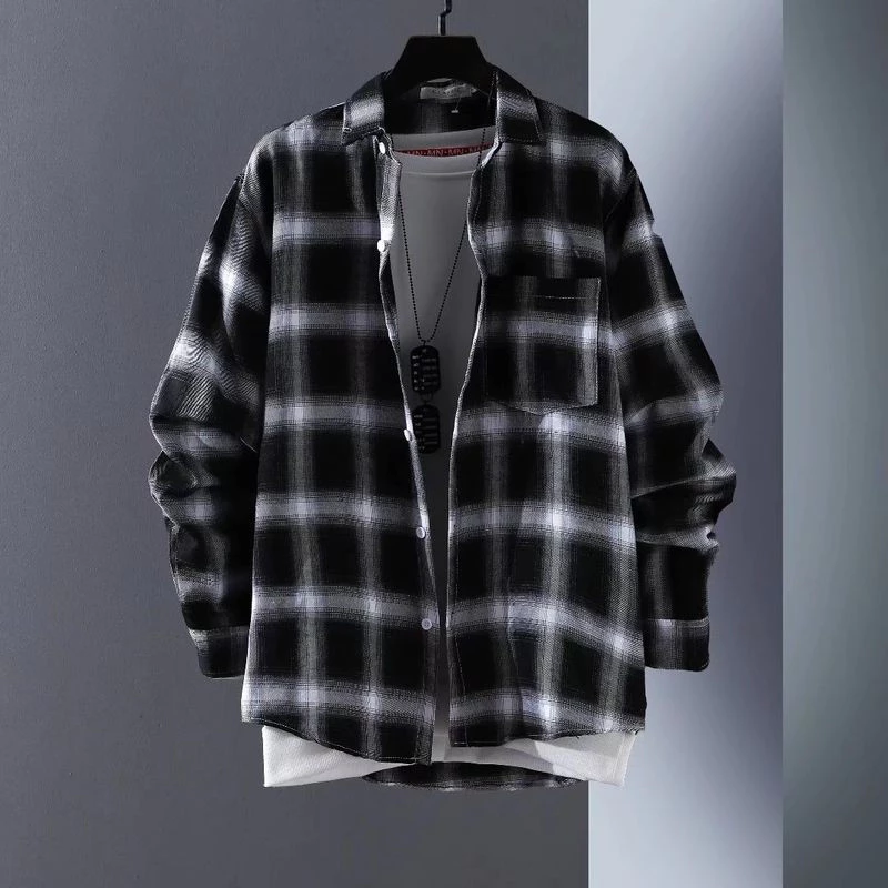 เสื้อเชิ้ตชายแขนยาวลาย-check สไตล์แฟชั่น ใส่ได้ทุกรูปแบบ