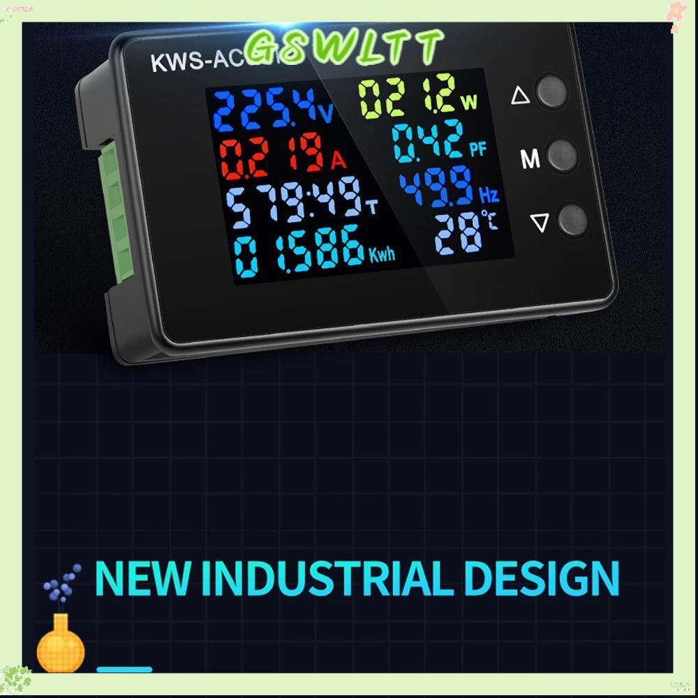 GSWLTT โวลต์มิเตอร์แบบดิจิตอลแอมป์มิเตอร์ 0-100A ความแม่นยําสูง KWS-AC301 Power Energy Meter