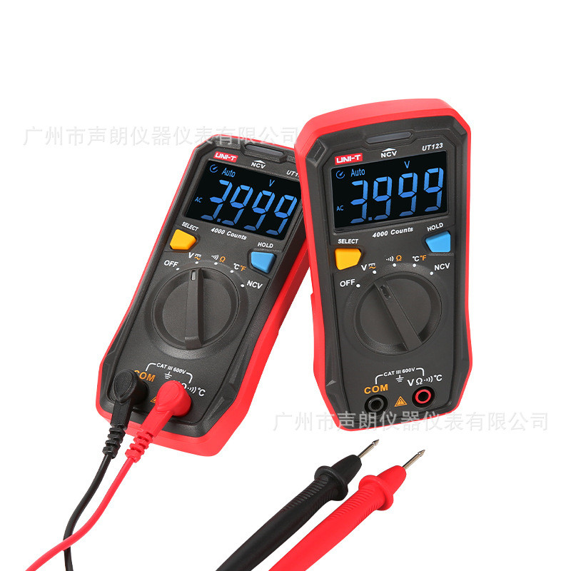 UT123 มัลติมิเตอร์แบบดิจิตอลในครัวเรือนพ็อกเก็ตมินิมัลติมิเตอร์แบบจอแสดงผลดิจิตอล