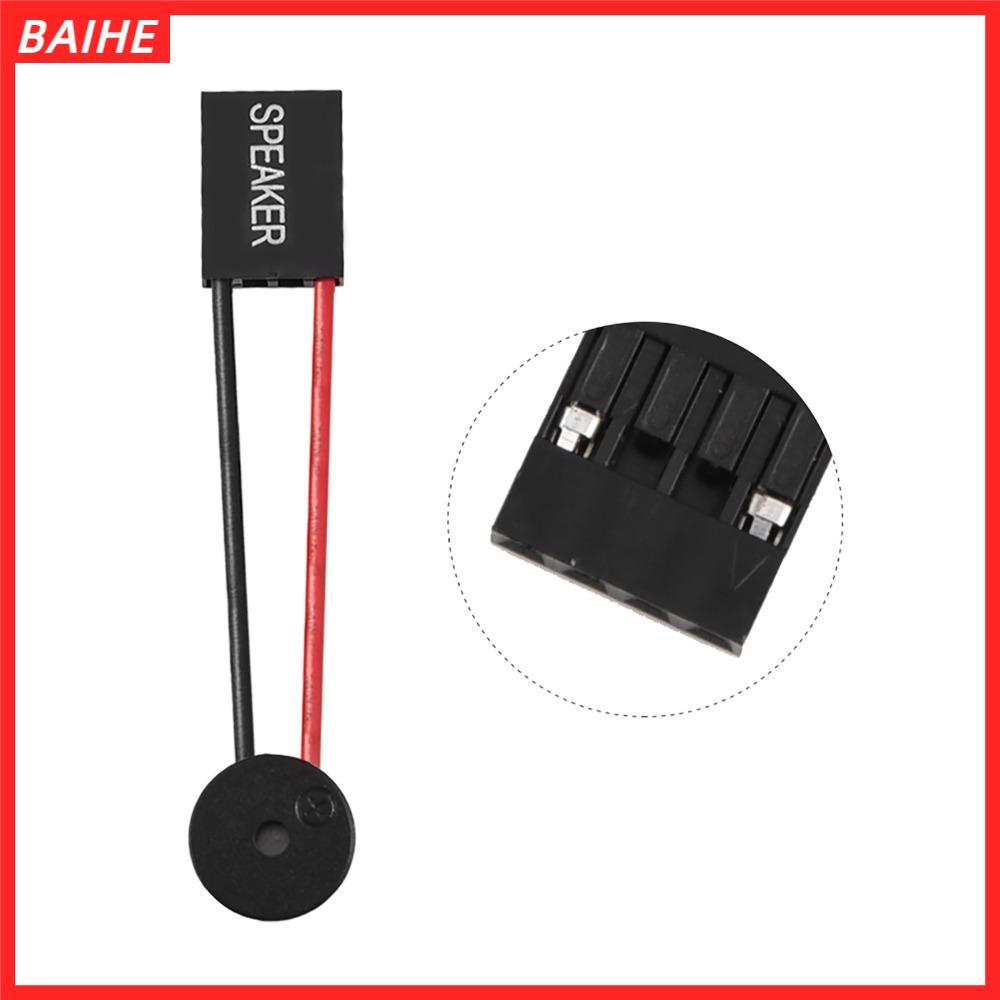 BAIHE ลำโพงเมนบอร์ดพีซี 10 ชิ้น ลำโพงภายในเคสคอมพิวเตอร์ 4 พิน ขั้วต่อมินิ สำหรับซ่อมแซมและทดสอบฮาร์ดแวร์