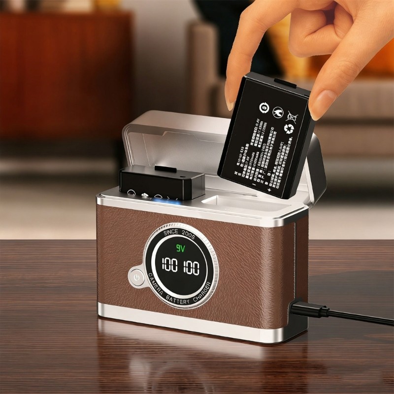 Zzz ที่มีประสิทธิภาพ PD20W Charger Box สําหรับ E10 Holder Case แสดงเวลาจริง