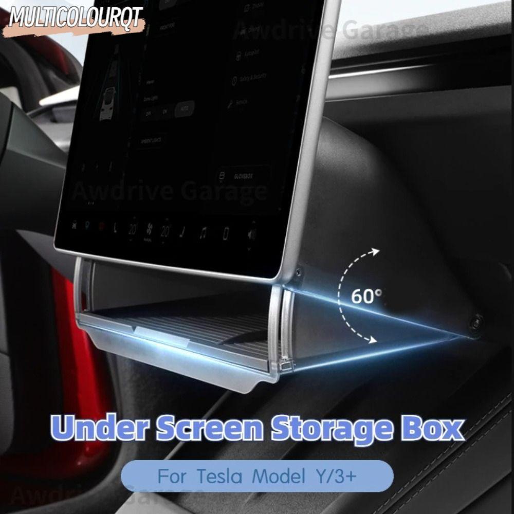 MULTICOLOURQT Central Control Storage Organizer, Stealth การติดตั้งกันน้ําภายใต้กล่องเก็บหน้าจอ,พับป