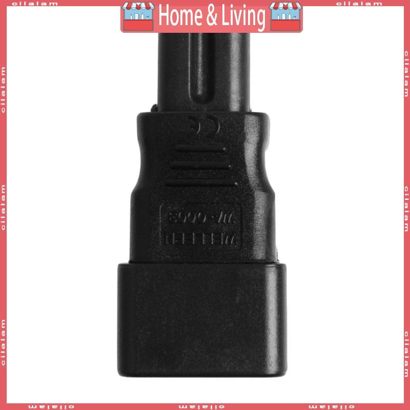 CI IEC320 C14 3Pin Female to C7 Male Power Adapter Rated 10A สีดํา
