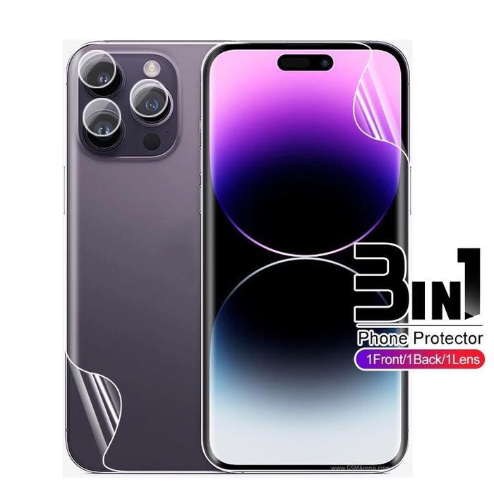 LAYAR ป้องกันหน้าจอสําหรับ Iphone 14 Iphone 14 Plus Iphone 14 Pro Iphone 14 Pro Max Hydrogel วัสดุ 3