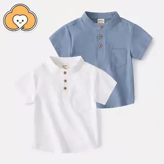 [Cotton Life] เสื้อโปโลเด็กชาย 0-5 ขวบ สไตล์เกาหลี ผ้าฝอน 100%
