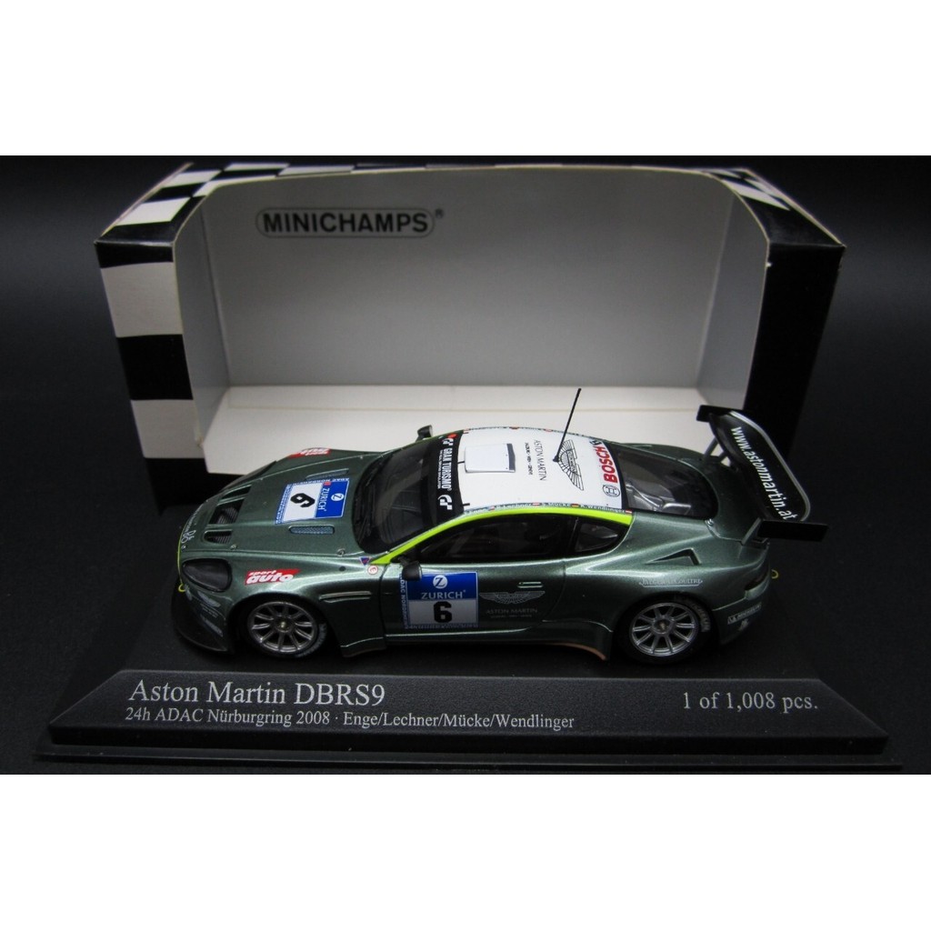 Minichamps 1 43 Aston Martin DBRS9 2008 Mini Cut Aston Martin Racing, ADAC Newbergrin 24 Hour Racing