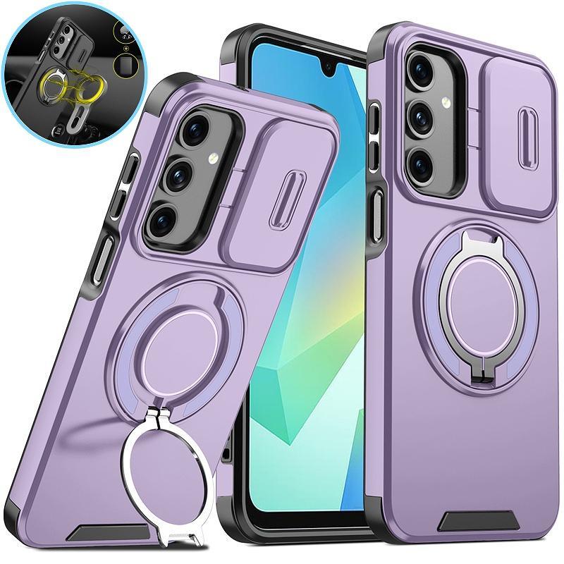 เกราะ Funda เหมาะสําหรับ Samsung Galaxy A16 A26 A36 A56 5G A06 เคสโทรศัพท์สไลด์กล้องป้องกันแหวนผู้ถื