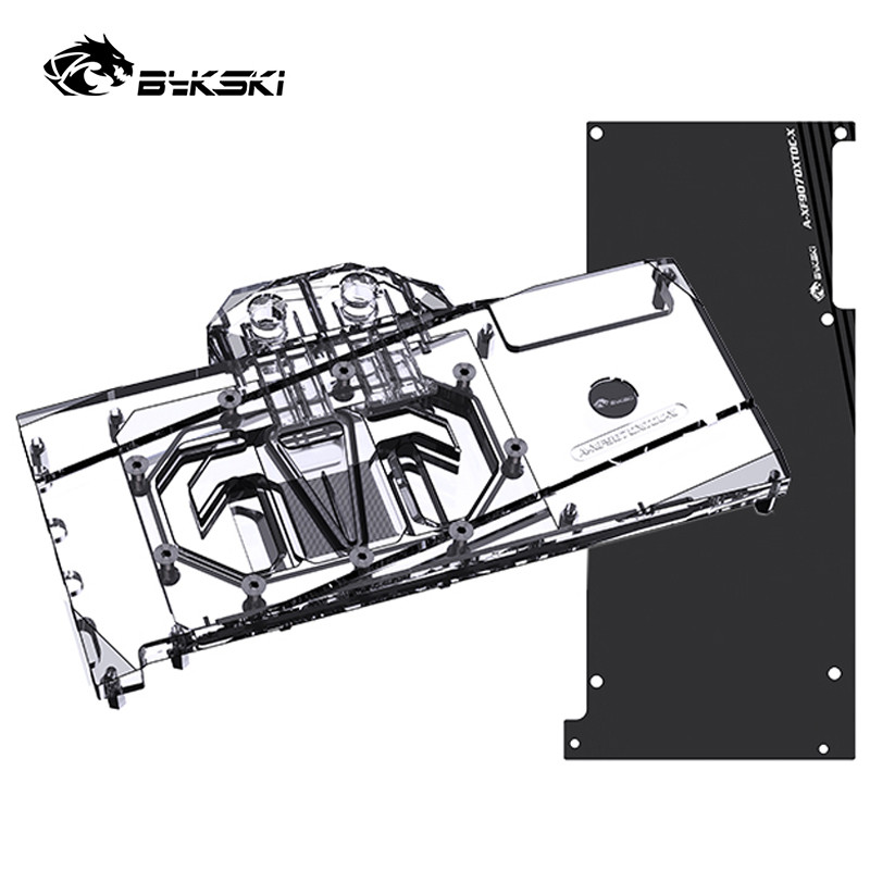 Bykski Full Cover GPU Water Block สําหรับ XFX AMD Mercury Radeon RX9070XT OC GAMING 16GB GDDR6/Magne