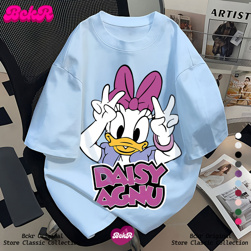 【จัดส่งตลอด 24 ชั่วโมง】 BCKR ลายสามแถบ ตัดสี ลวดลายเป็ด คอกลม เสื้อ oversize เสื้อผญ เสื่อยืดYG4542 ราคา ถูกที่สุด ดีลบีเคเค แกลเลอรีภาพที่ 7