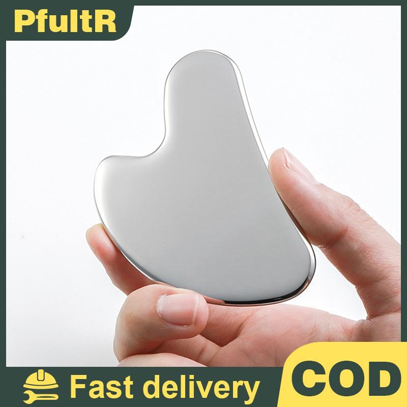 Null 1PC สแตนเลส Gua Sha Scraper สําหรับใบหน้า, คอและร่างกายนวด null