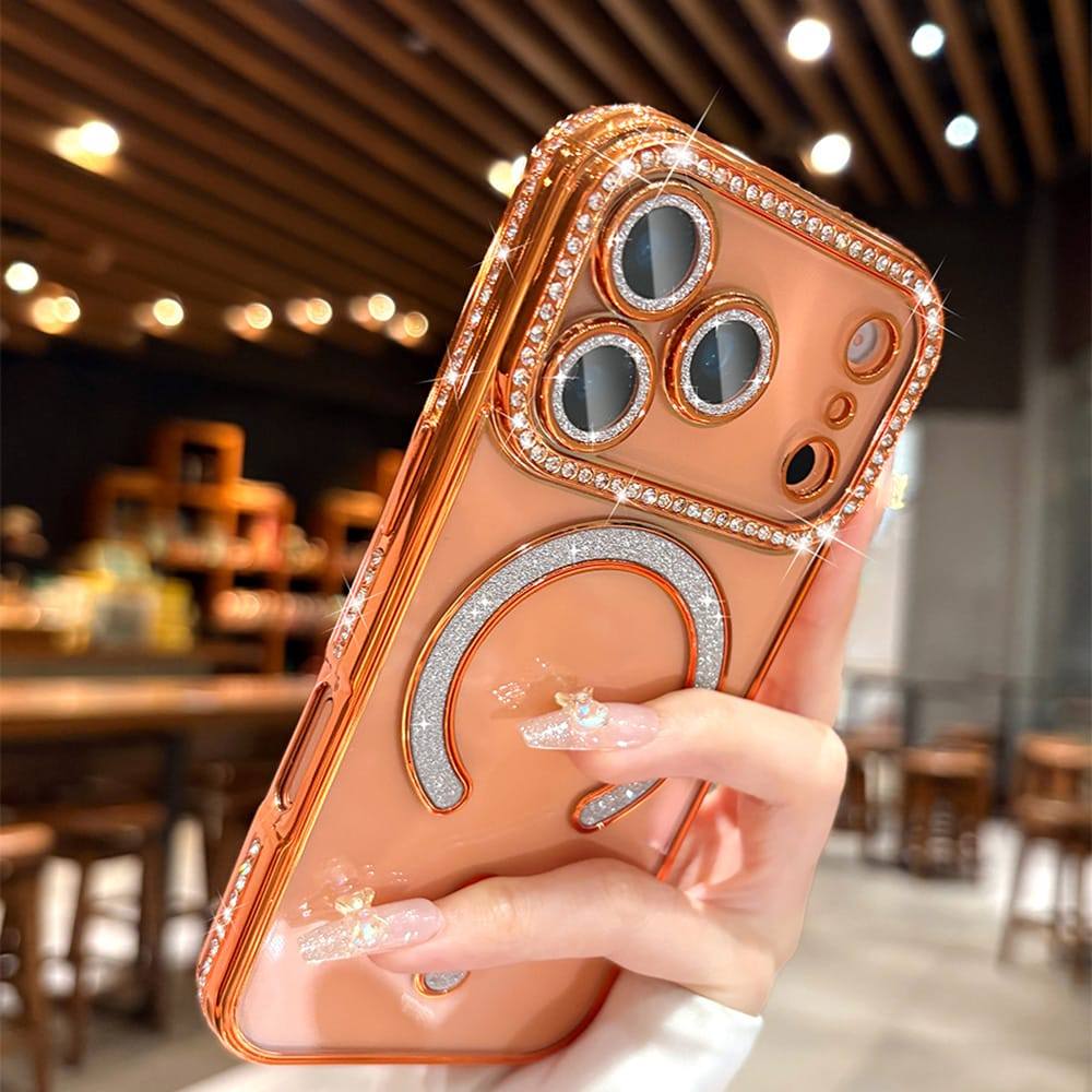 แฟชั่น High-Endเงาแม่เหล็กเคสโทรศัพท์เหมาะสําหรับiPhone 17 16 15 14 13 12 11 Plus Pro Max 17Air 16e