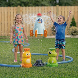 DTX ของเล่นฉีดน้ำจรวดลอยตัว 1.5M พุ่งสูงหมุน 360องศา สปริงเก…