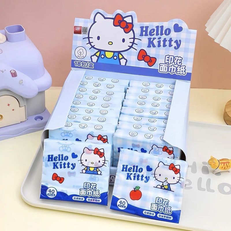 Sanrio hellokitty Printing Paper Mini Pouch Portable Japanese Students School Tissue Paper