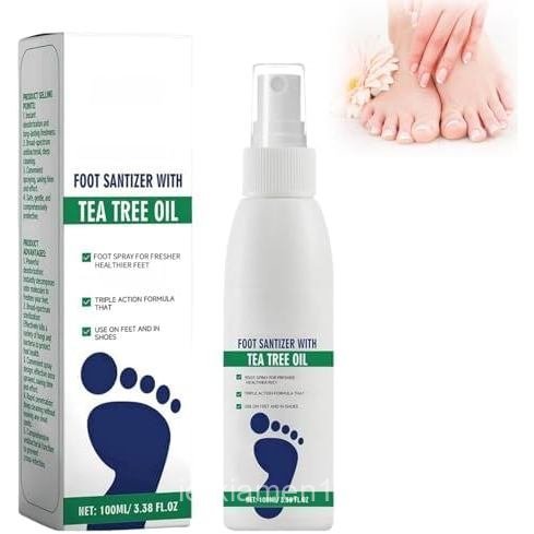 Foot Sanitizer Spray with Tea Tree Oil, Tea Tree Oil Feet Spray, Clear Foot Sanitizer Spray (1PCS)