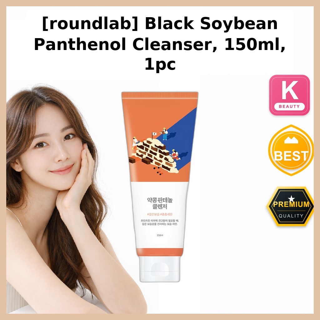 [roundlab] Black Soybean Panthhenol Cleanser, 150ml, 1pc / Korean Cleanser / Black Soybean Extract b