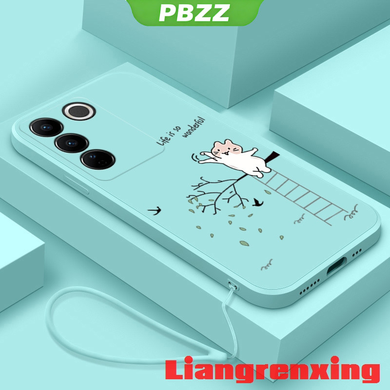 PBZZ เคส เคสซิลิโคนนิ่ม ลายการ์ตูนแมว กันกระแทก สําหรับ VIVO V27 5G VIVO V27E VIVO V29 5G 2023 V29E V29 PRO YTKLM01 น่ารัก ลายการ์ตูน กันกระแทก