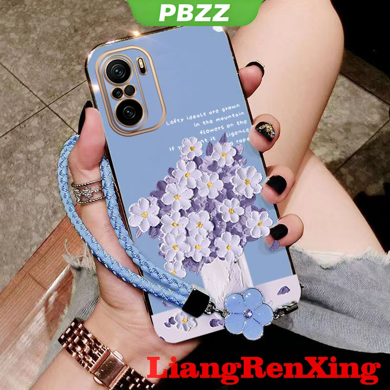 PBZZ เคส ปลอก xiaomi poco F3 เคสโทรศัพท์ดอกไม้การ์ตูน Softcase Electroplated ซิลิโคนกันกระแทก Protector Smooth Cover ดีไซน์ใหม่ DDYHHS01