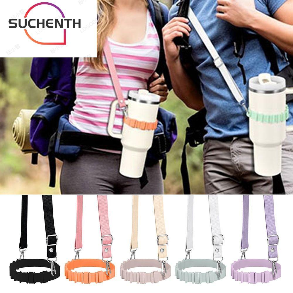 สุเชนธ สายสะพายขวดน้ํา, ที่ใส่ขวดน้ําทนทานแบบแฮนด์ฟรี, ที่วางแก้วซิลิโคนแบบปรับได้สากลแบบพกพา การท่องเที่ยว