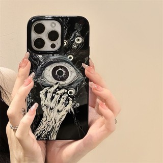 พร้อมส่ง เคสสำหรับไอโฟน14 ลายดวงตา แฟขั่น สุดเท่ เคสวาวเยลลี่ For iPhone17 16 15 14 11 12 13ProMAX XS XR 7/8PLUS SE2/SE3